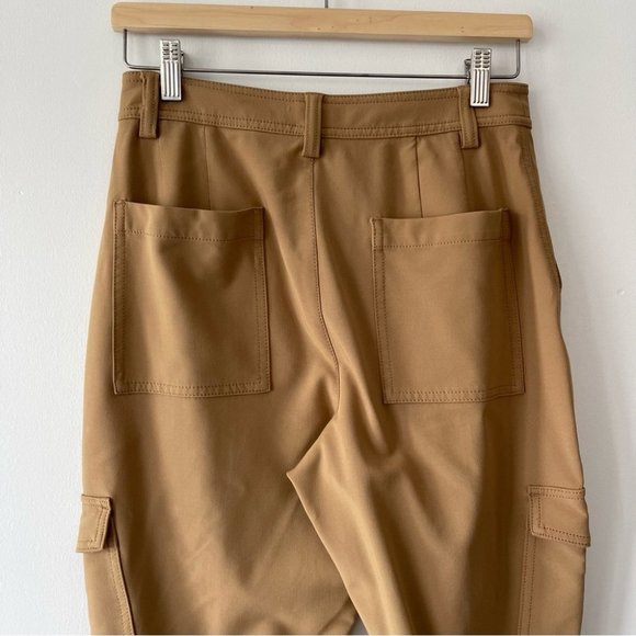 ❌SOLD❌ BANANA Republic SLIM REFINED STRETCH CARGO PANT Cream High waist Tapered - Picture 6 of 16